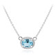 Collier en argent et Topaze bleu ciel
