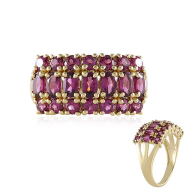 Magenta-Granat-Silberring