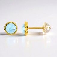 Larimar-Silberohrringe