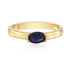 Anillo en plata con Zafiro azul de Madagascar