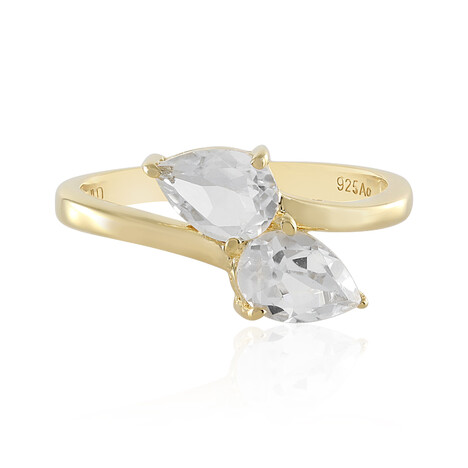 Weißer Topas-Silberring