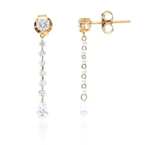 Orecchini in oro con Diamante SI1 (H) (de Melo)