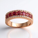 Anello in argento con Rodolite