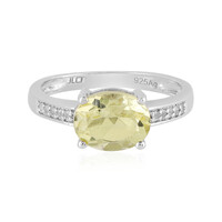 Anello in argento con Quarzo Limone