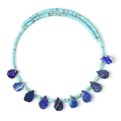 Blue Magnesite Steel Choker (Riya)