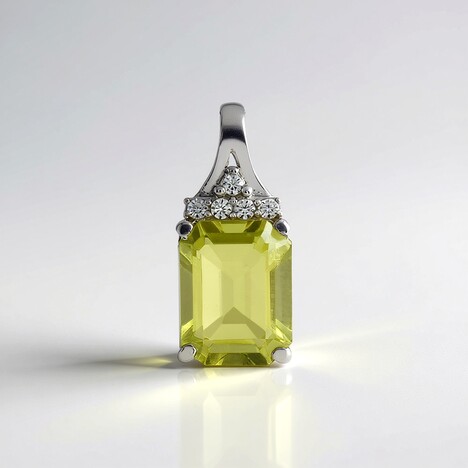 Ciondolo in argento con Quarzo Limone