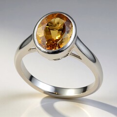 Anello in argento con Scapolite Cognac