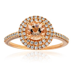 Anello in oro con Morganite AAA