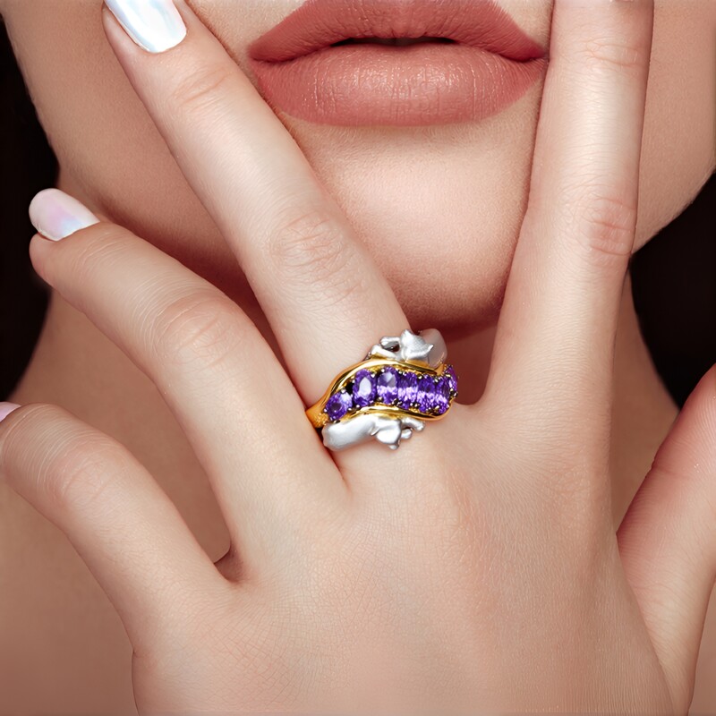Anello in argento con Tanzanite (Gems en Vogue)