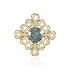 Colgante en oro con Diamante azul cielo I2