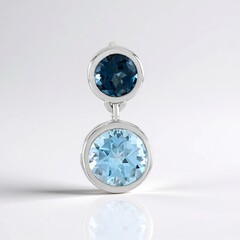Ciondolo in argento con Topazio Blu Cielo