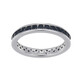 Zilveren ring met zwarte saffieren