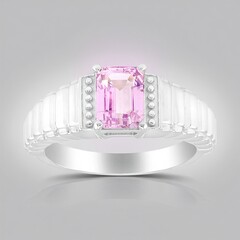 Anello in argento con Kunzite