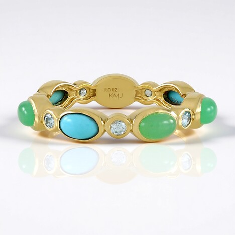Anello in argento con Turchese Sleeping Beauty (KM by Juwelo)