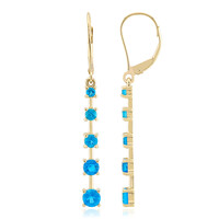 9K Goias Neon Apatite Gold Earrings