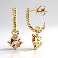 Orecchini in oro con MORGANITE MARROPINO AAA