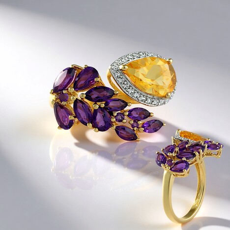 Anello in argento con Citrino (de Melo Essence)