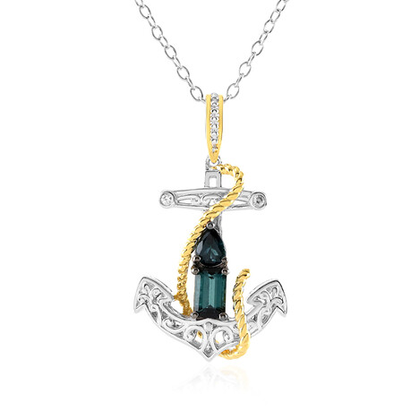 Collana in argento con Indicolite (Gems en Vogue)