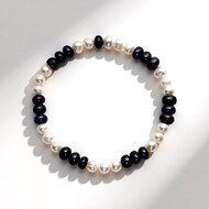 Bracelet et Perle bleue de culture en eau douce