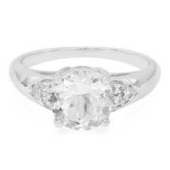 Goshenite Silver Ring