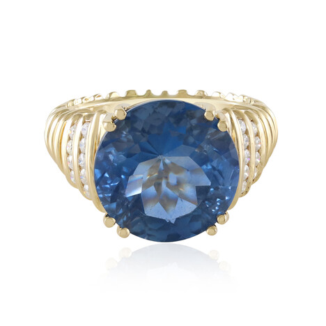 Farbwechsel-Fluorit-Goldring (de Melo)