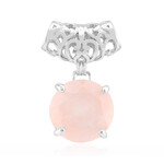 Rose Quartz Silver Pendant (MONOSONO COLLECTION)