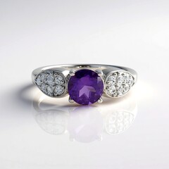 Anello in argento con Ametista Uruguay