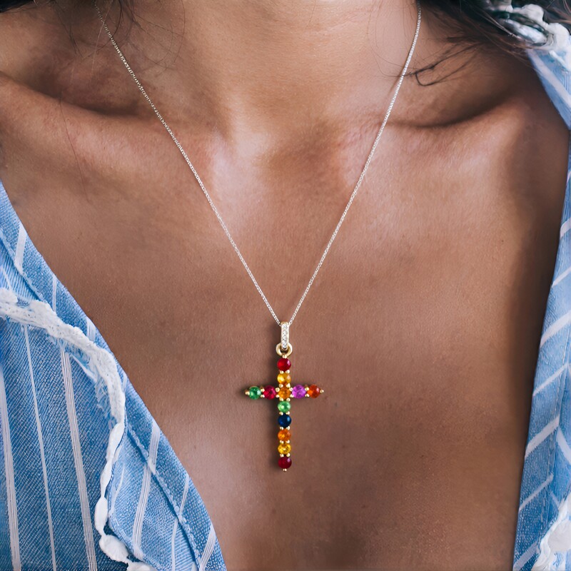 Saphir-Goldanhänger