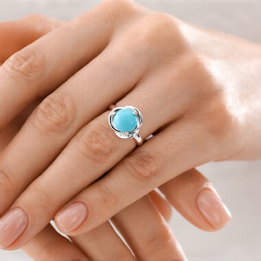 Sleeping Beauty Turquoise Silver Ring (Faszination Türkis)
