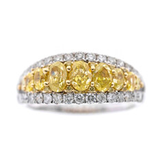 Anillo en oro con Diamante amarillo SI2 (CIRARI)