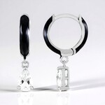 Orecchini in argento con Topazio Bianco