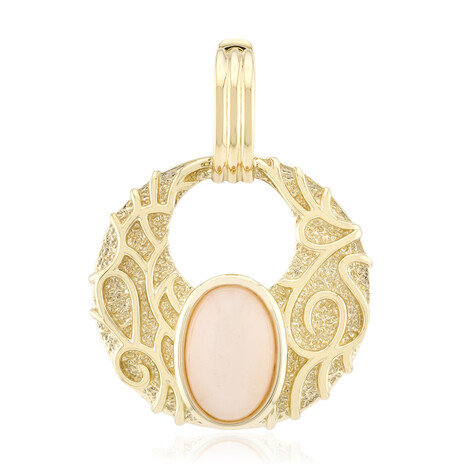 Pfirsich-Mondstein-Silberanhänger (TPC)