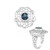 London Blue Topaz Silver Ring (Ornaments by de Melo)