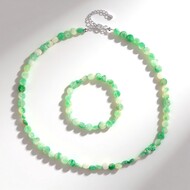 Parure in argento con Quarzo Verde