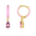 Orecchini in argento con Topazio Rosa