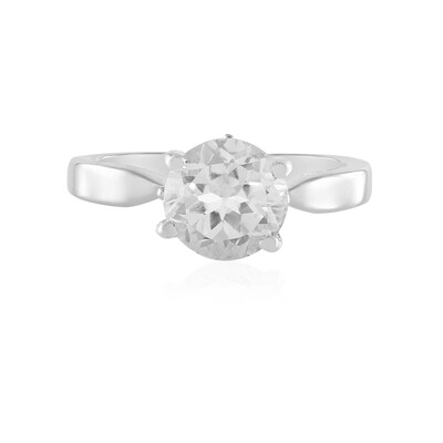 Bague en argent et Topaze blanche