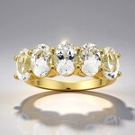 Anello in oro con Danburite Rosa del Messico