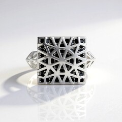 Anello in argento con Spinello Nero
