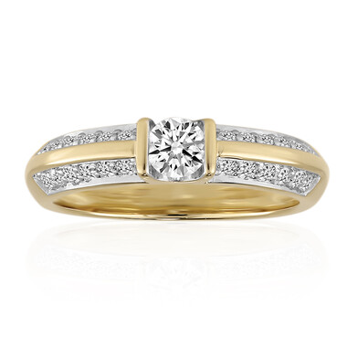 Anillo en oro con Diamante IF (D) (Annette)