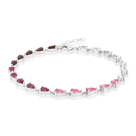 Brazalete en plata con Topacio blanco