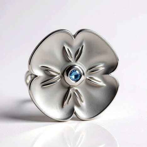 Charm in argento con Topazio Blu Svizzero (Annette)