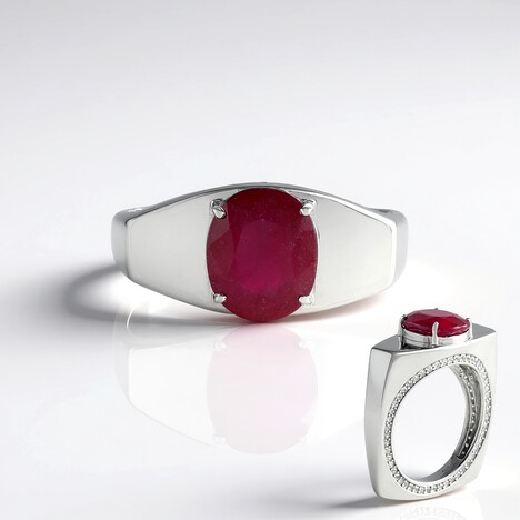 Anello in argento con Rubino del Madagascar (de Melo Essence)