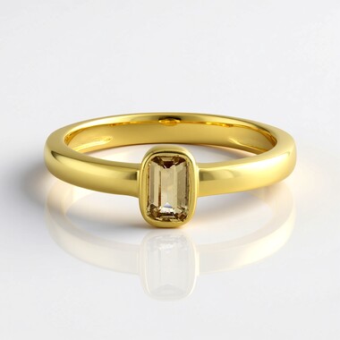 Anillo en plata con Topacio imperial