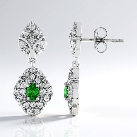 Orecchini in argento con Tsavorite della Tanzania