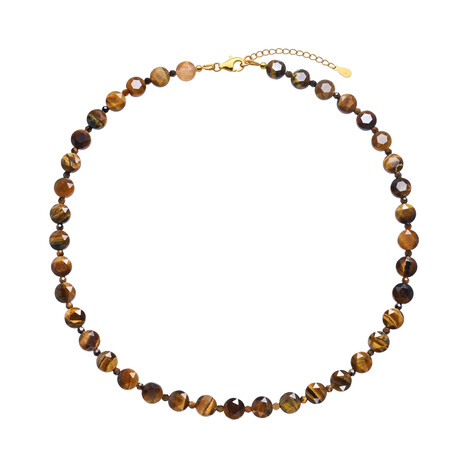 Tigerauge-Silberhalskette