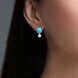 Boucles d'oreilles en argent et Turquoise