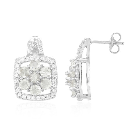 Orecchini in argento con Pietra di Luna Arcobaleno