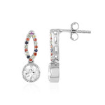 Zirkon-Silberohrringe