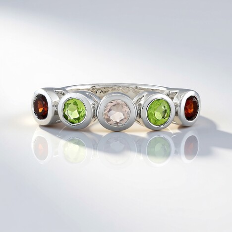 Anello in argento con Quarzo Rosa