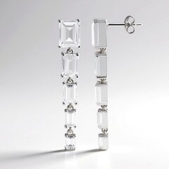 Orecchini in argento con Topazio Bianco